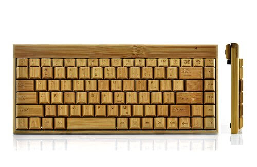 Handgefertige Bambus Tastatur