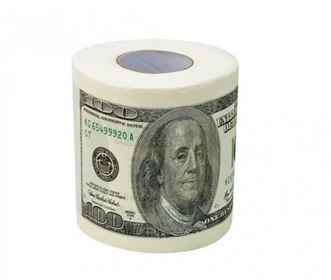 Dollar Bill Toilet Paper