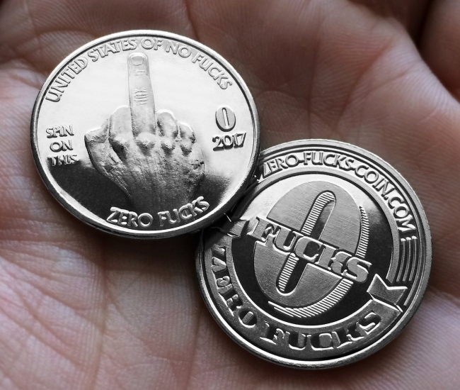 The Finger Zero F*cks Coins